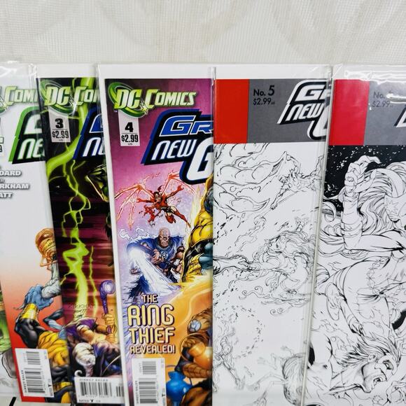Green Lantern New Guardians 1 3-19 Annual 1 Lot 5-9 Black White Variants - Picture 3 of 7